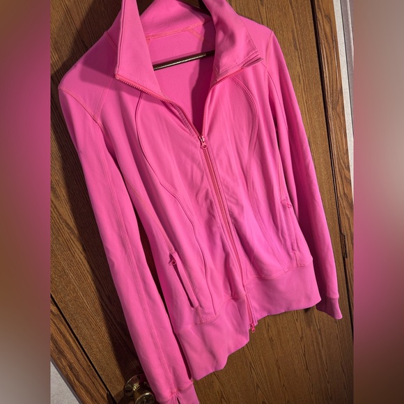 Lululemon Nice Asana Zing Pink Slim Fit Full Zip Yoga Jacket - Picture 2 of 9